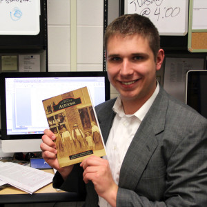 Alex Payne holds a copy of his new book, which will be published May 19, 2013. 