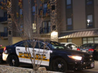 An Ankeny police vehicle responds to a call at Campus Town, Monday, Nov. 3.