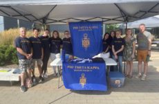 Phi Theta Kappa Officers and Advisors picture after the first annual campus clean up. Photo courtesy Phi Theta Kappa